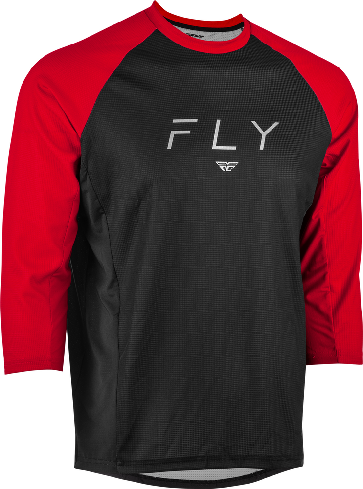Fly Racing Ripa 3/4 Sleeve Jersey — Black/Red