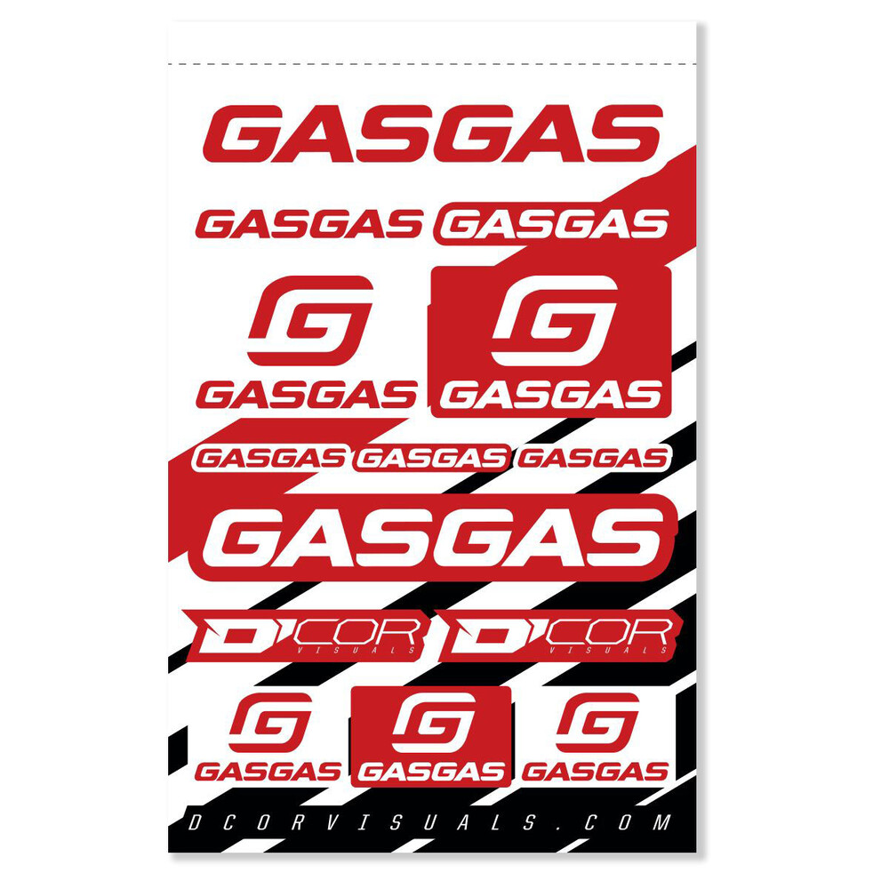 D-COR GASGAS DECAL SHEET 12 MIL