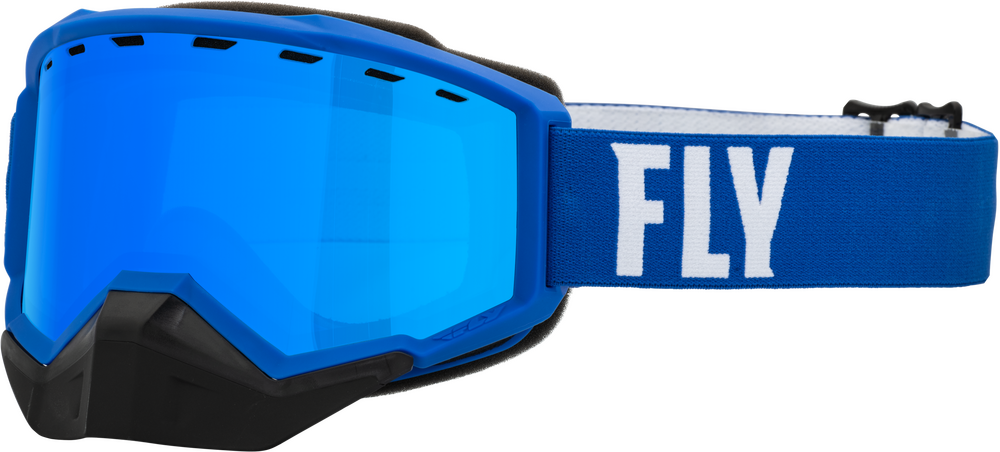 FOCUS SNOW GOGGLE BLUE/WHITE W/ SKY BLUE MIRROR/BLUE LENS