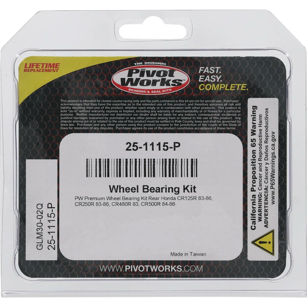 PIVOT WORKS WHEEL BEARING KIT PREMIUM