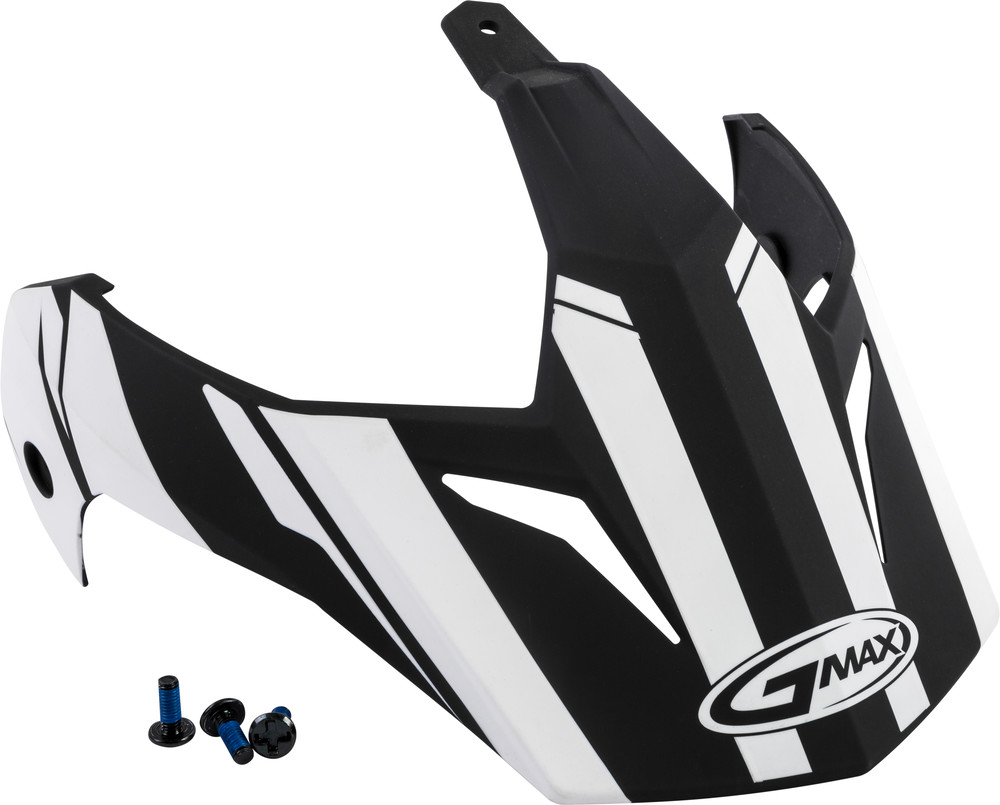 Gmax GM-11/GM-11S Vertical Helmet Visor w/Screws — Black/White