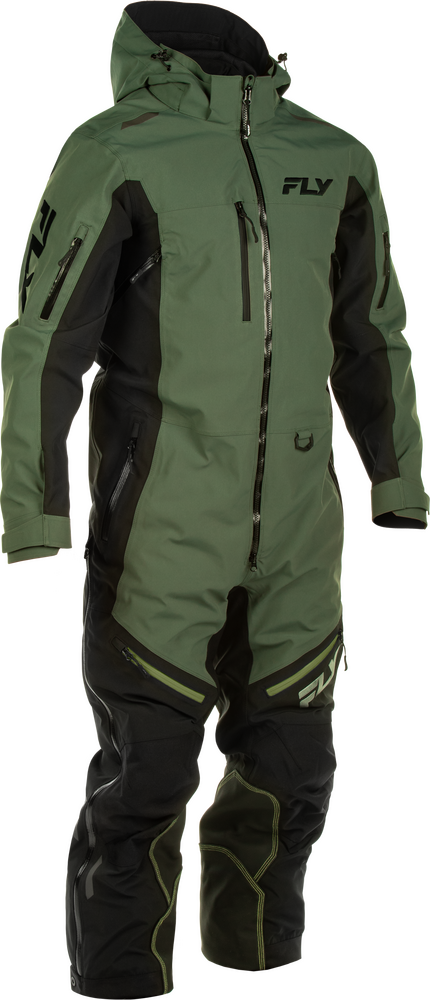 Fly Racing Cobalt Shell Snowbike Monosuit Green/Black Large