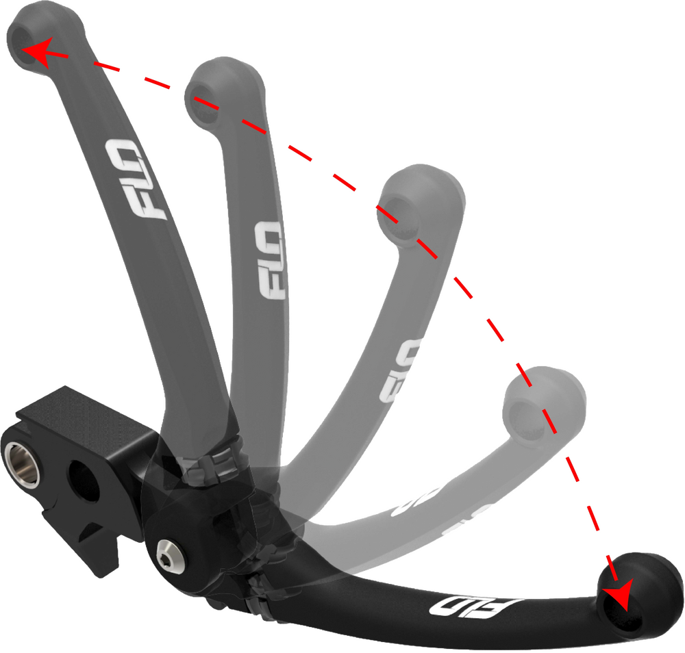 FLO MOTORSPORTS MX STYLE LEVER SET BLACK `23-24 CVO