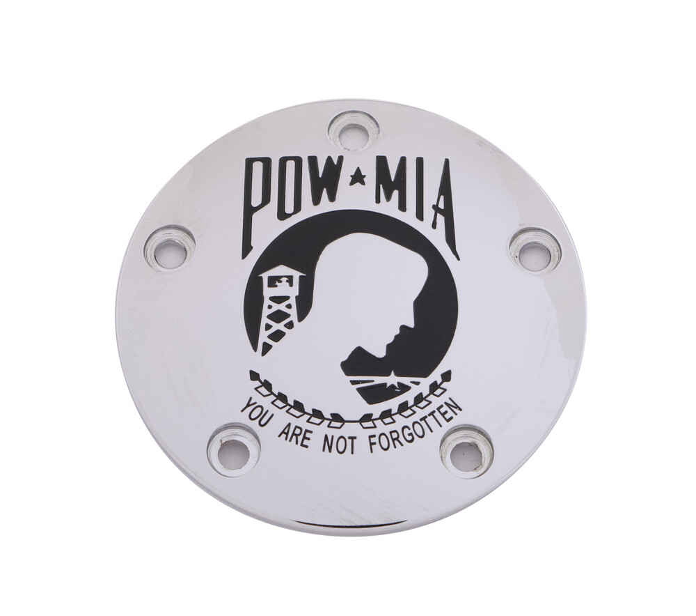 CUSTOM ENGRAVING TC TIMER COVER POW-MIA CHROME