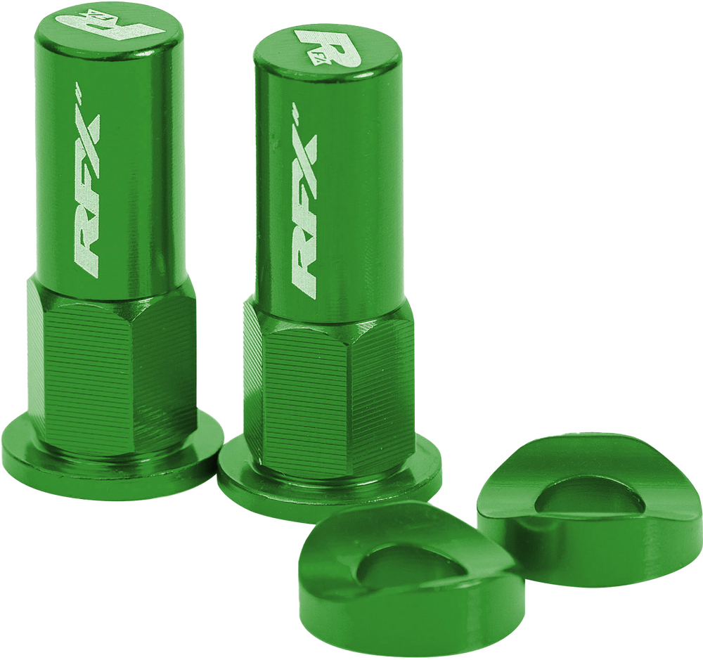 Rfx Rim Lock Nuts & Washers 2pcs Green