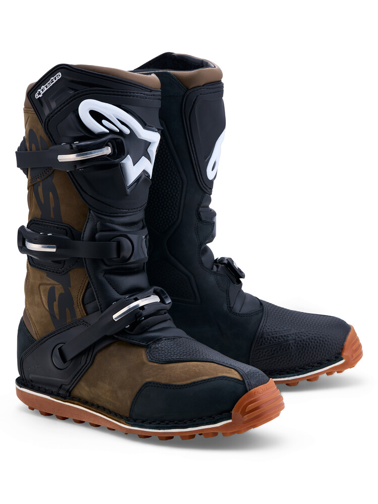 Alpinestars Tech T Boots — BROWN/BLACK/GUM
