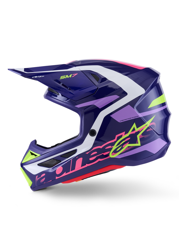 Alpinestars 2026 SM7 Deed Helmet — Purple/Pink