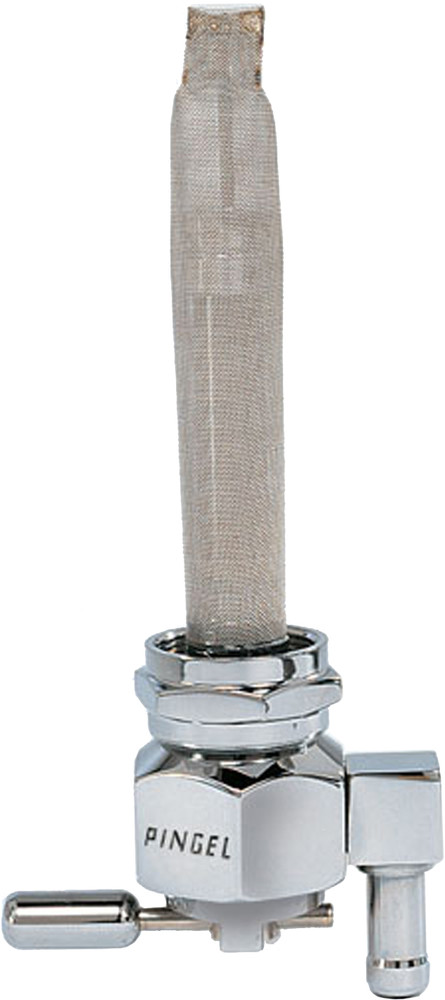 POWER-FLO PETCOCK CHROME 22MM RES BARB DOWN