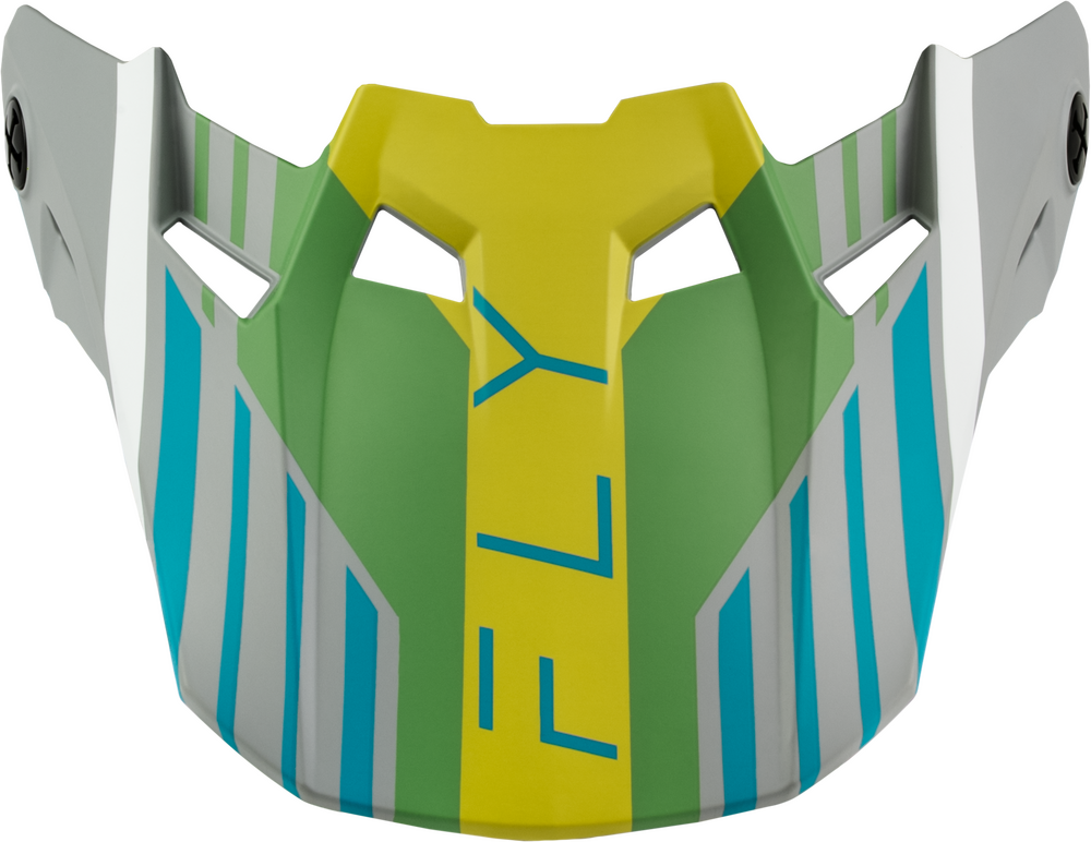 Fly Racing Formula CC Strike Helmet Accessories (2027) — Matte Grey/Green/Teal