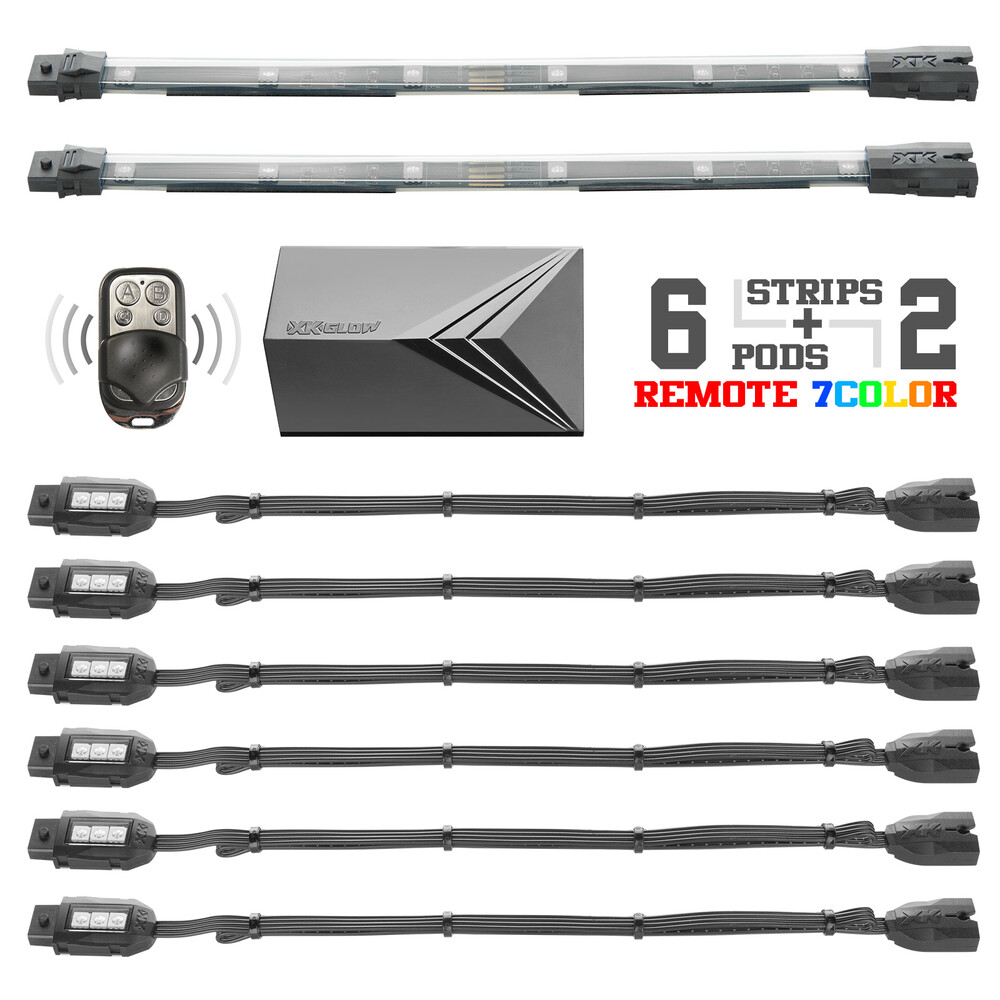 XK GLOW 8PC 7 COLOR REMOTE