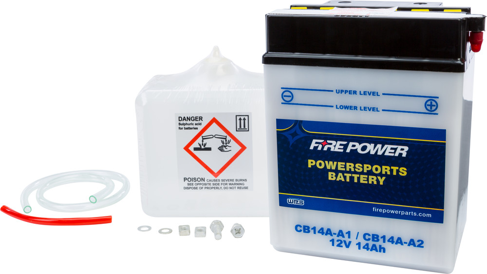 FIRE POWER BATTERY W/ACID CB14A-A1/14A-A2 12V HEAVY DUTY