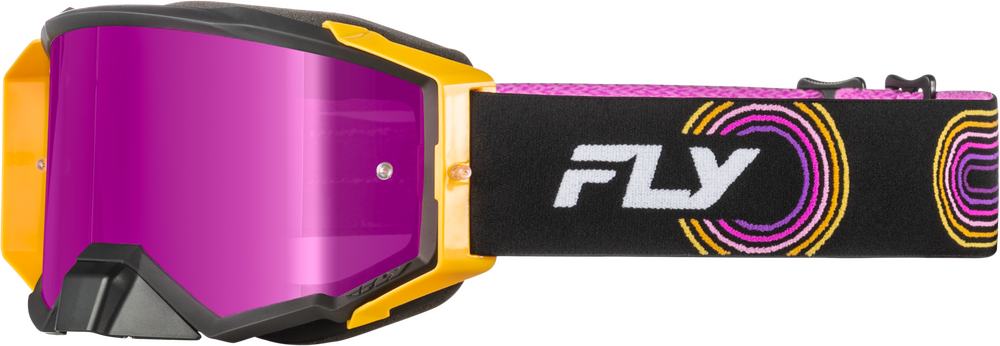Fly Racing Zone Elite Goggles (2026) — Black/Yellow/Purple