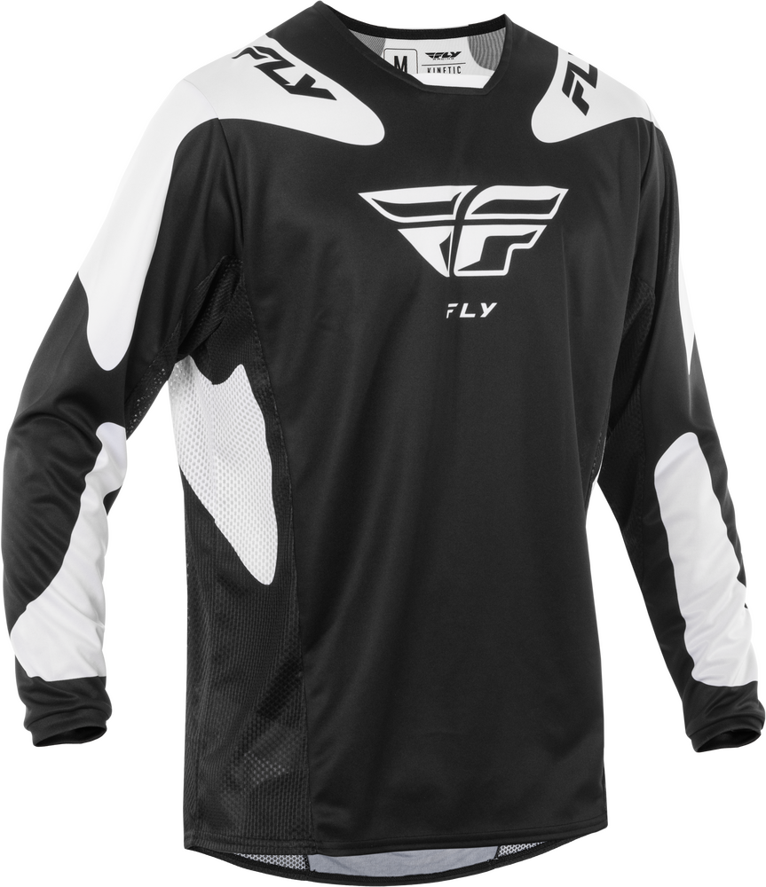 Fly Racing Kinetic Sym Jersey — Black/White