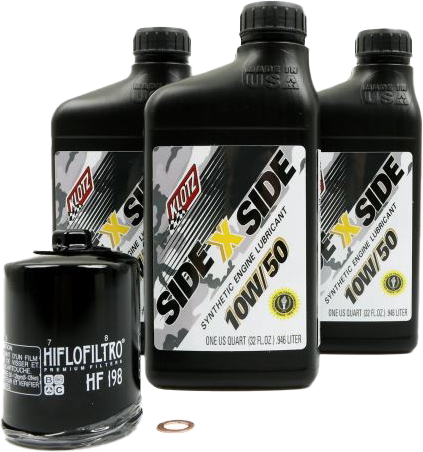 KLOTZ SIDE X SIDE OIL CHANGE KIT 10W50 WITH OIL FILTER POLARIS