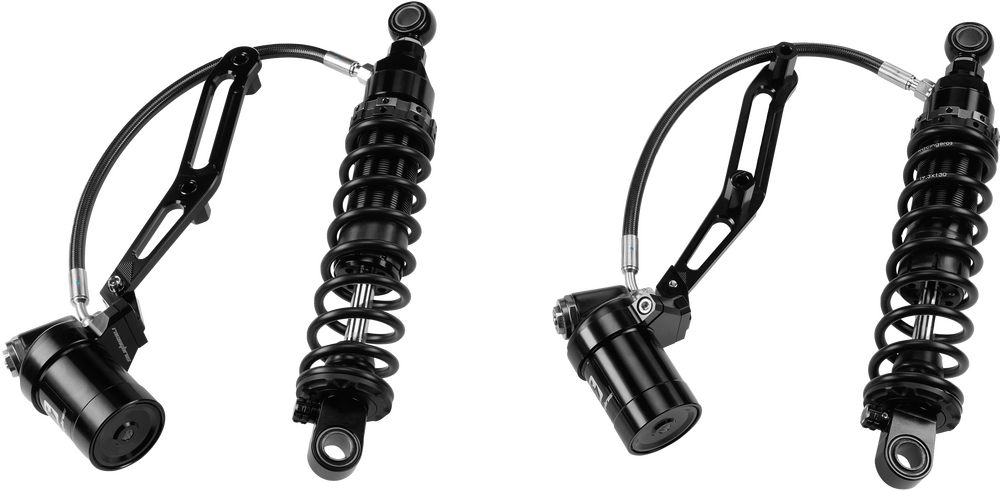 HARDDRIVE TOURING REMOTE RES SHOCKS 14"HVY WEIGHT BILLET BRACKET