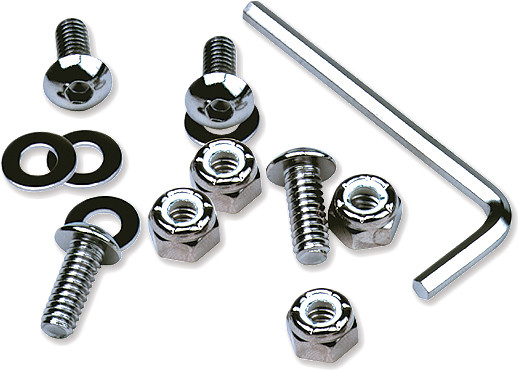 MOTION PRO CHROME LICENSE PLATE FRAME HARDWARE