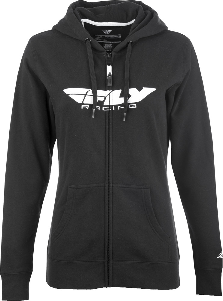 FLY RACING WOMEN'S FLY CORPORATE ZIP UP HOODIE BLACK MD