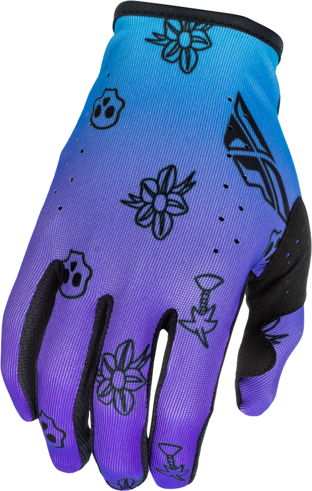 Fly Racing 2026 Lite Outline Gloves — Purple/Blue/Black