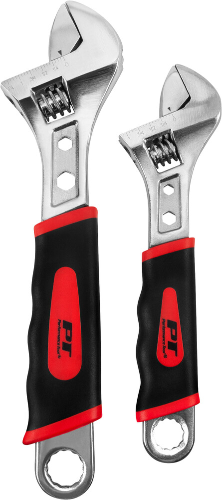 PERFORMANCE TOOL 2PC ADJUSTABLE WRENCH SET