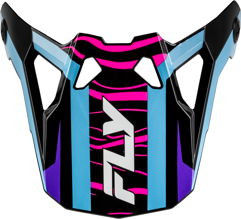 Fly Racing FORMULA CP CHARGE VISOR BLACK/PURPLE/PINK/BLUE YL-LG — Black/Purple/Pink/Blue