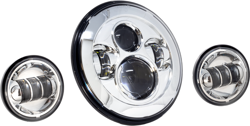 Letric Lighting Co 7" Led Hdlgt Pass Lamp Kit Chr W/ Mnt Adapter