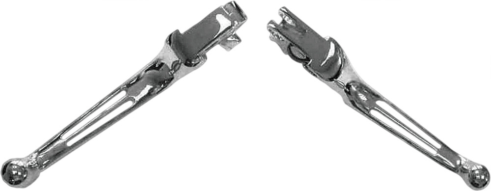 HARDDRIVE 2-SLOT LEVER SET CHROME BIG TWIN 86-06  XL 96-03