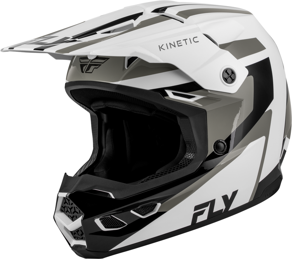 Fly Racing Kinetic Sync Helmets (2027) — White/Black/Grey