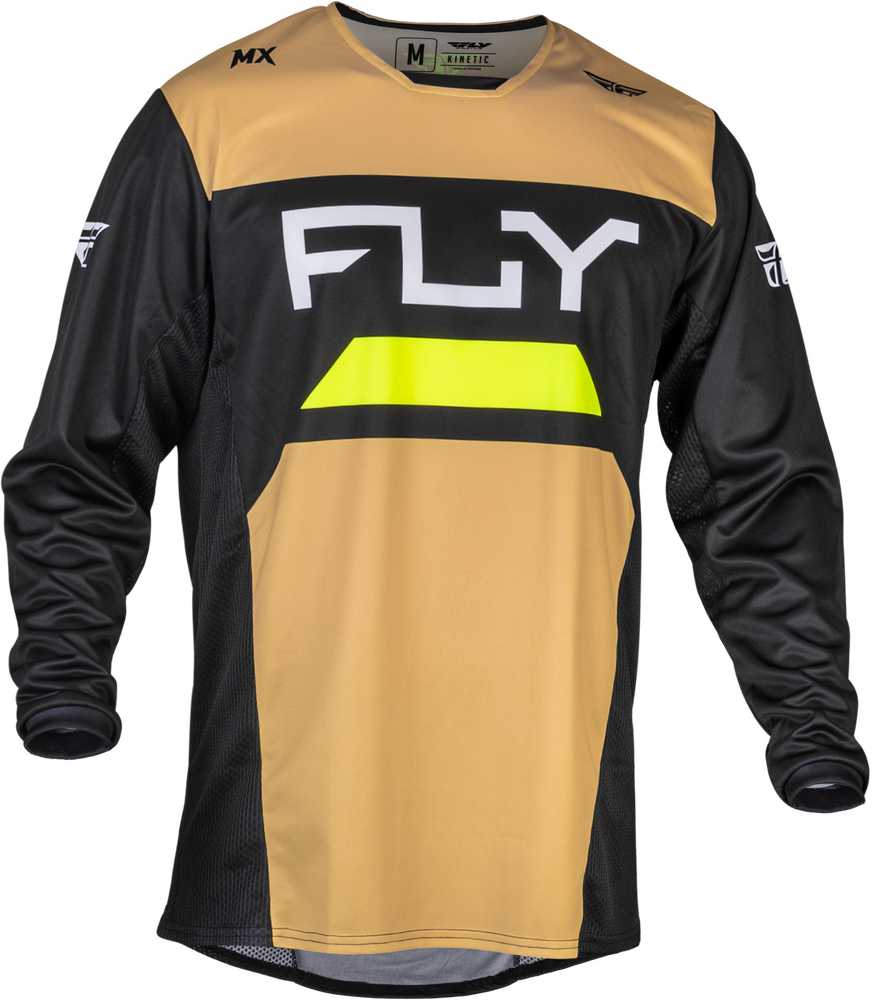 Fly Racing Kinetic Reload Jersey — Khaki/Black/Hi-Vis