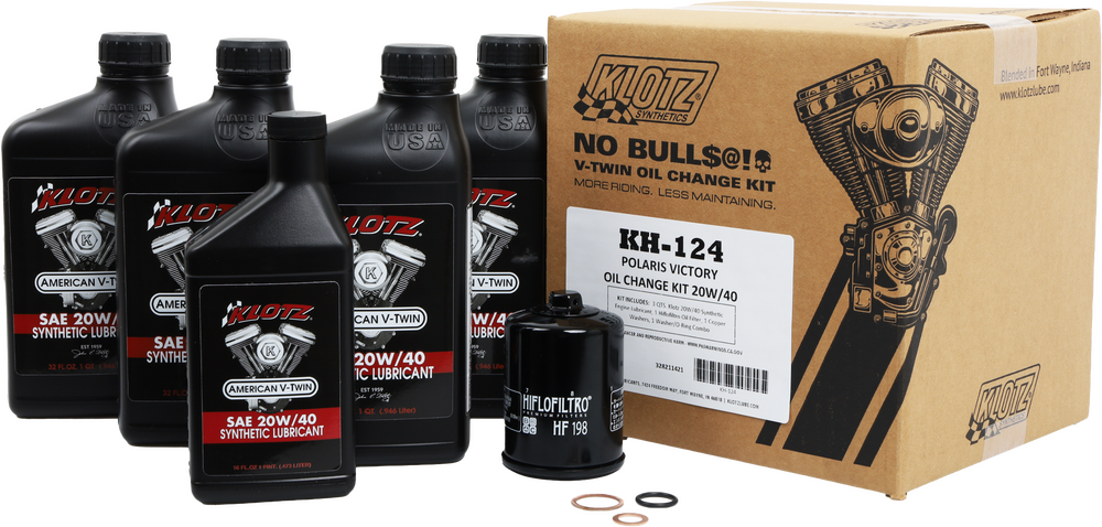 Klotz Victory 4.5qt Synthetic Oil Change Kit