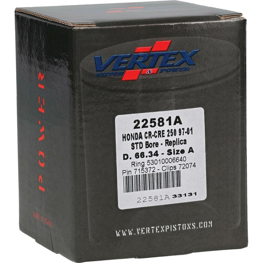 VERTEX PISTON KIT CAST 66.34/STD HON