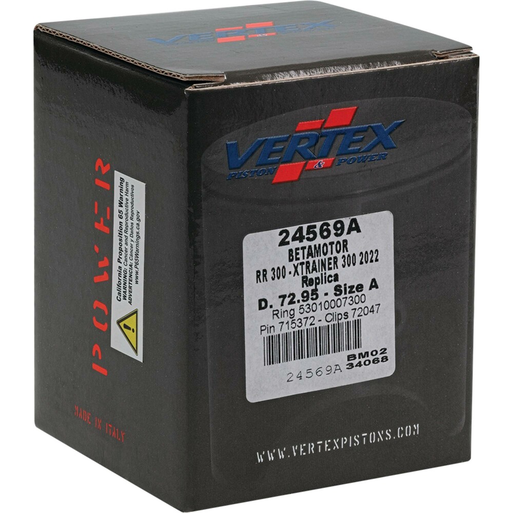VERTEX PISTON KIT CAST 72.95/STD BETA