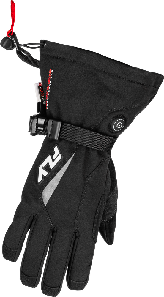 Fly Racing Title Heated Gauntlet Gloves (2026) — Black