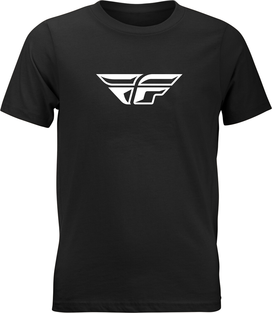 FLY RACING YOUTH FLY F-WING TEE BLACK YS