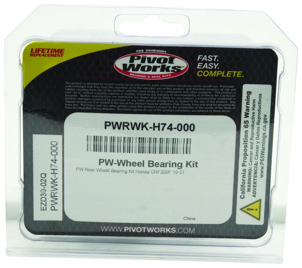 Pivot Works Rear Wheel Bearing Honda CRF250F 2019-2022