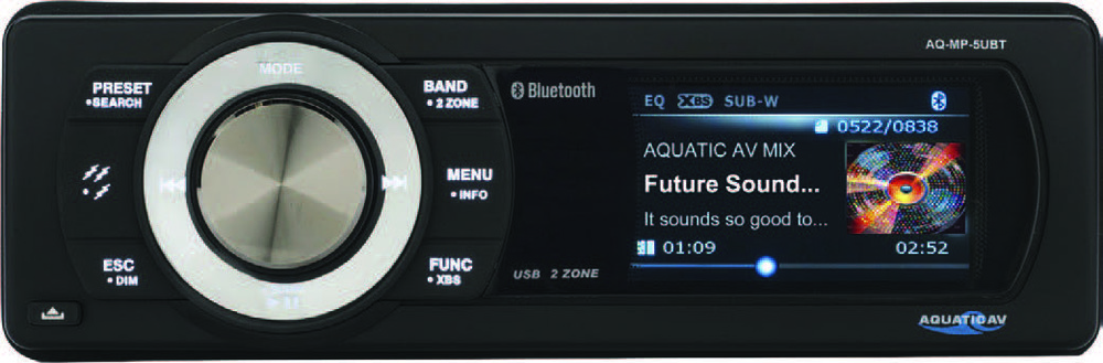 BLUETOOTH USB/MP3 MEDIA PLAYER UNIVERSAL HARDWIRE