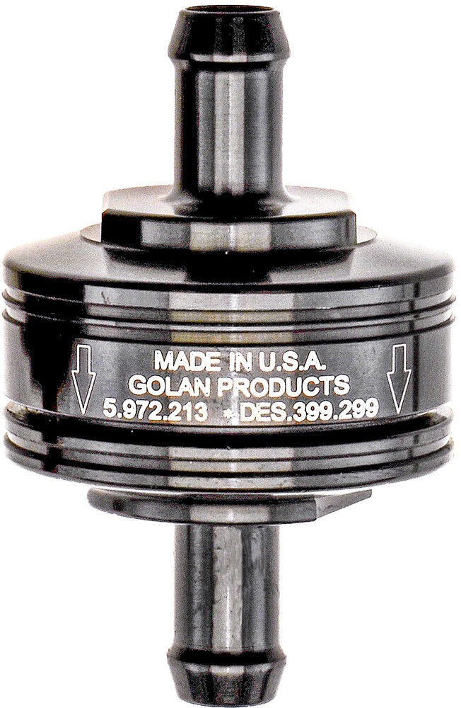 GOLAN SUPER MINI FUEL FILTER BLACK 1/4" BARB FITTING