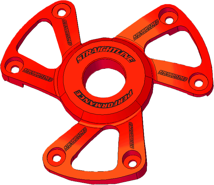 STRAIGHTLINE POLARIS P22 CLUTCH COVER ANODIZED RED