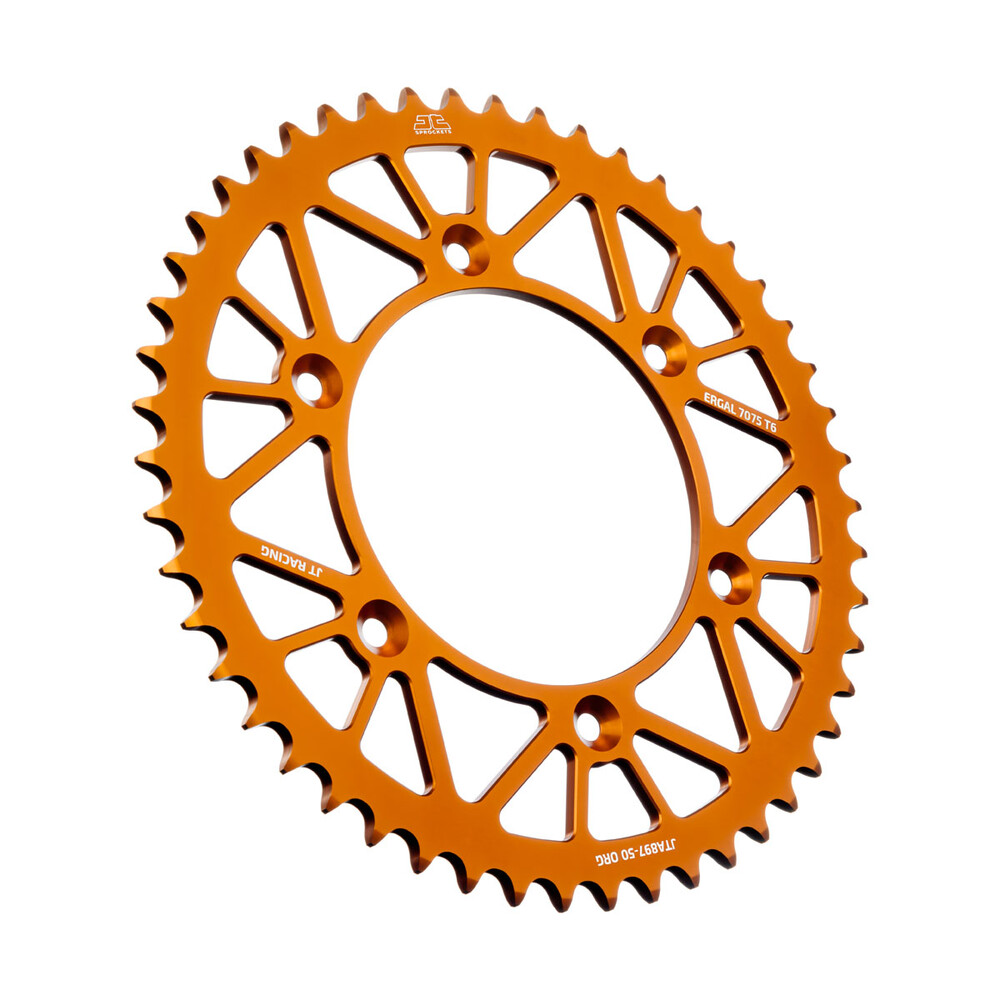 JT REAR RACELITE SPROCKET ALUM 50T-520 ORG HUS/HUSQ/KTM