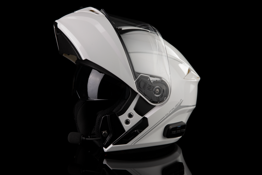 SENA OUTRUSH R FLIP-UP HELMET GLOSSY WHITE LG