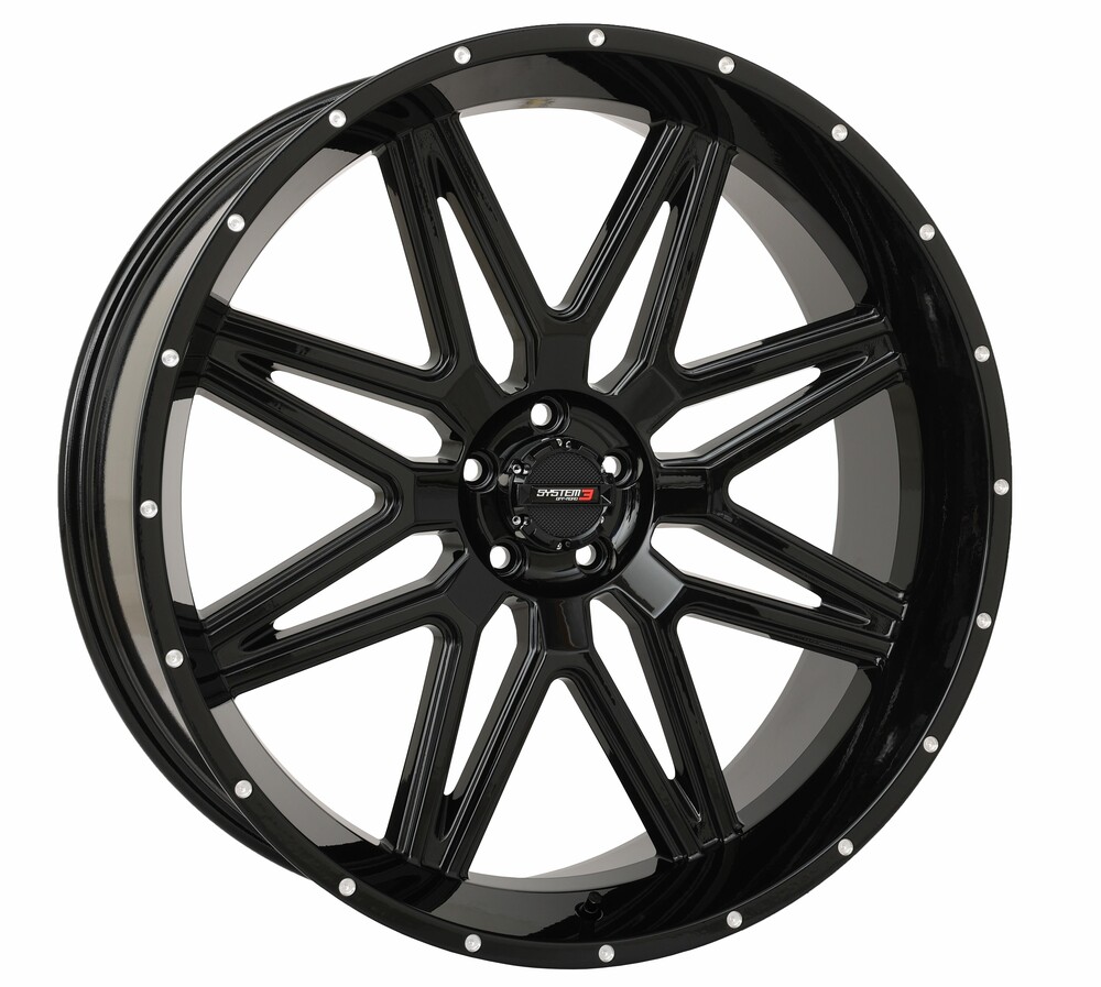 SYSTEM 3 ST7 WHEEL 24X9 5+4 (0MM) 5/4.5 GLOSS BLACK