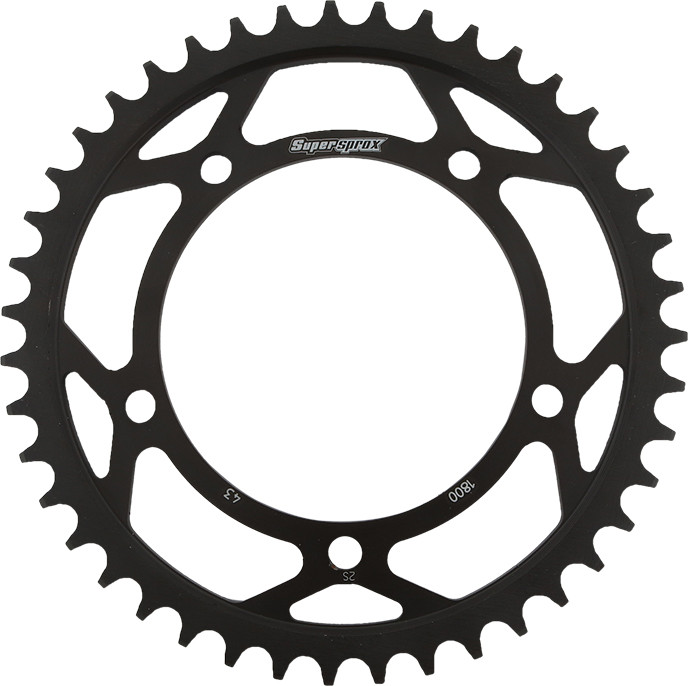 REAR SPROCKET STEEL 43T-530 BLK SUZ/TRI