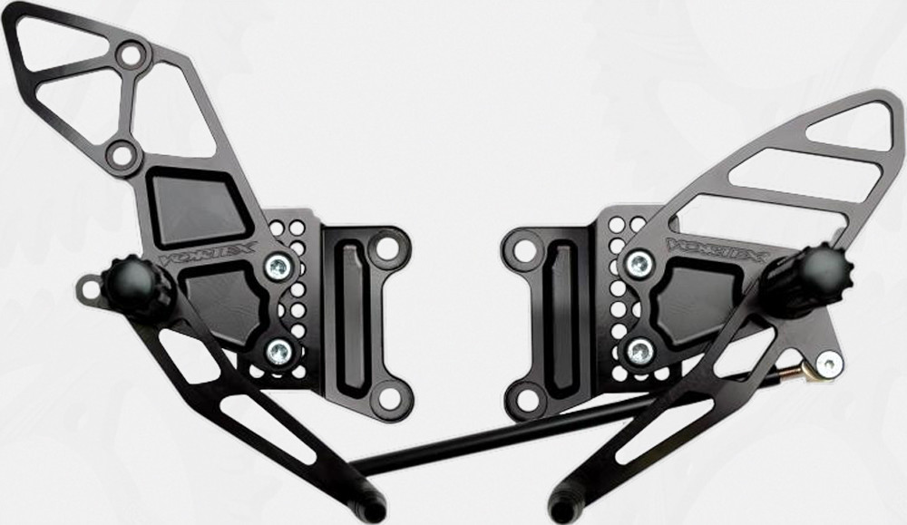 VORTEX REAR SET COMPLETE BLK KAW