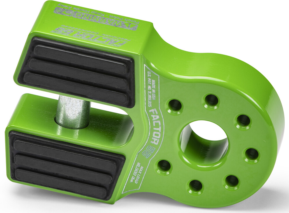 FLATLINK XTV WINCH SHACKLE LIME GREEN