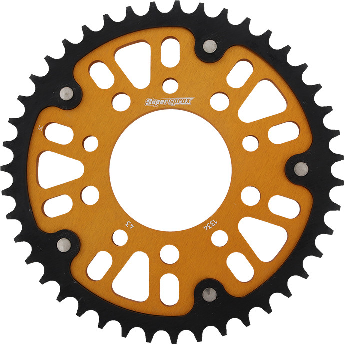REAR STEALTH SPROCKET ALU/STL 43T-530 GLD HON/TRI