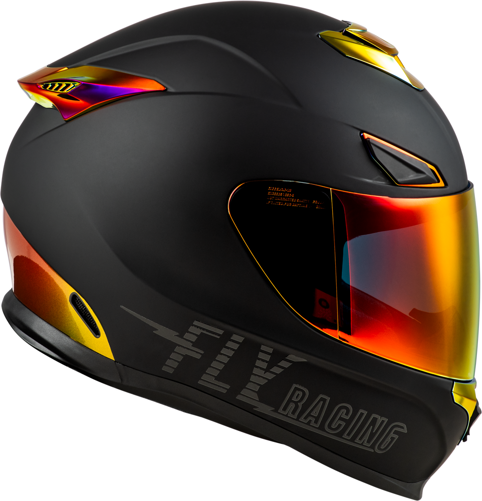Sentinel Raptor Md FLY RACING SENTINEL RECON HELMET MATTE BLACK/FIRE CHROME MD