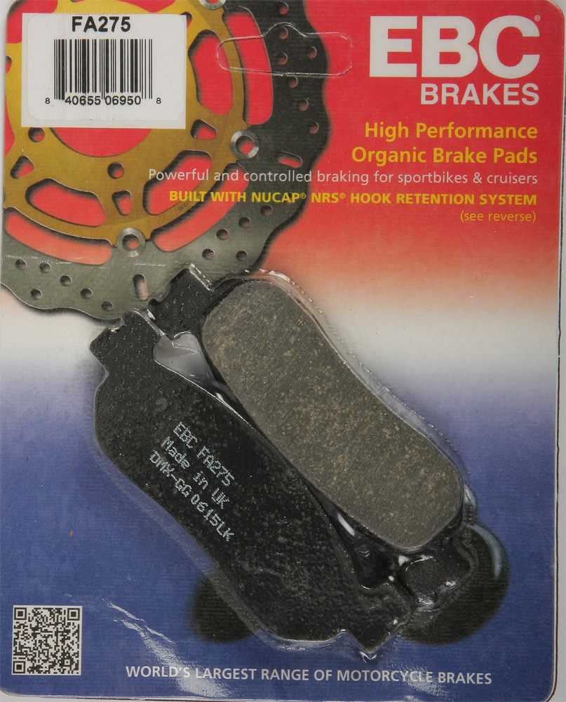 EBC FA275 Organic Rear Brake Pads / FA275