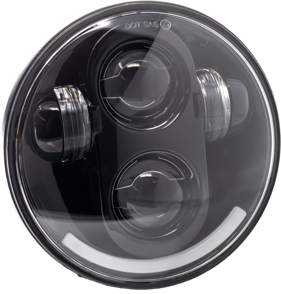 Letric Lighting Co 5.75" Led Headlight Black W/ Running Light