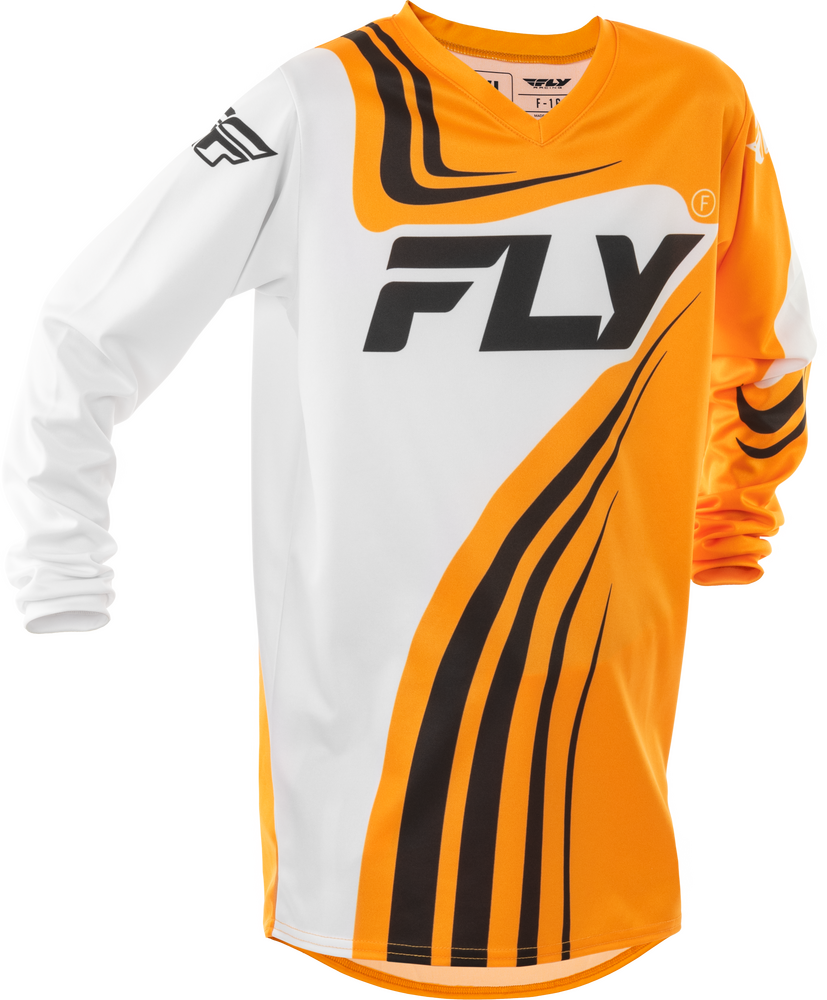 Fly Racing Youth F-16 Jersey — Yellow/White/Black