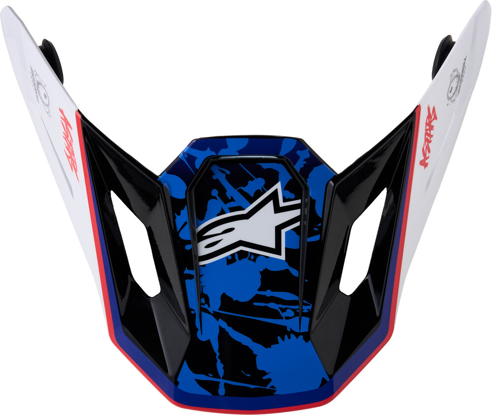 Alpinestars SM7 Blaster Helmet Visors (2027) — White/Blue/Red