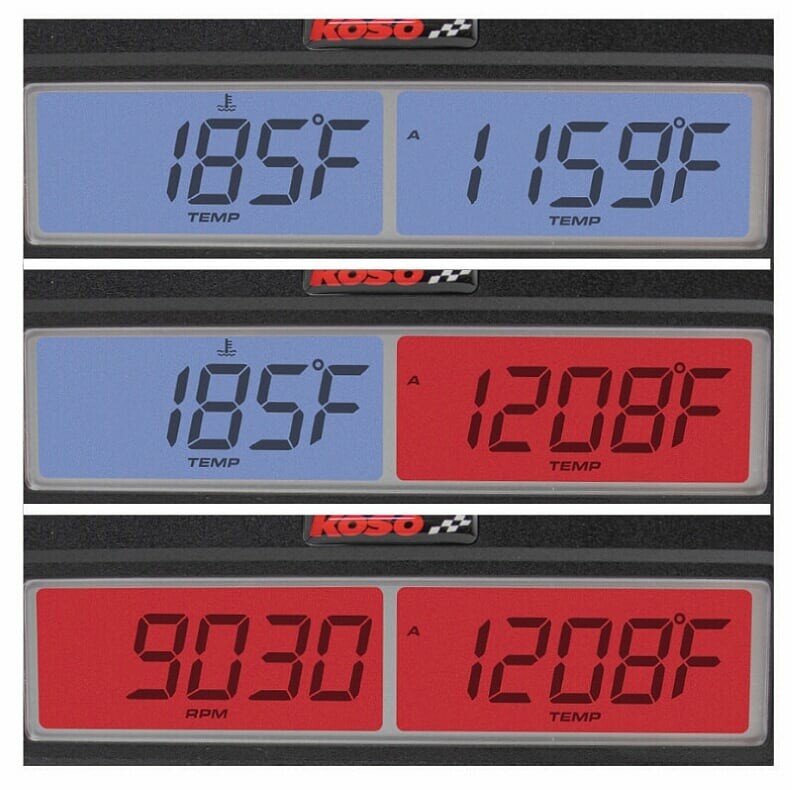 KOSO DUAL EGT GAUGE RPM  WATER TEMP STANDARD